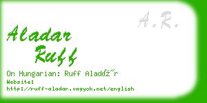 aladar ruff business card